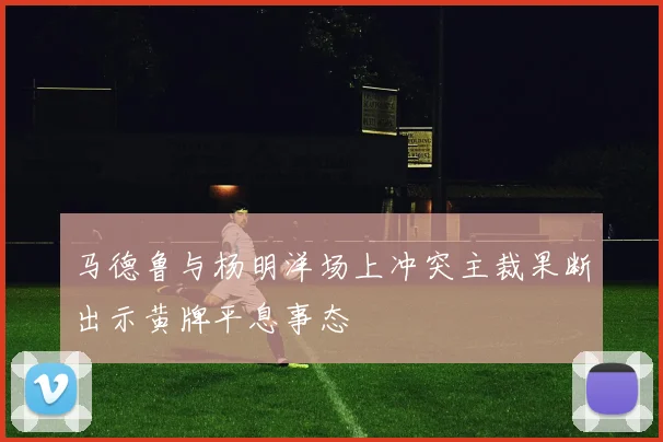 马德鲁与杨明洋场上冲突主裁果断出示黄牌平息事态